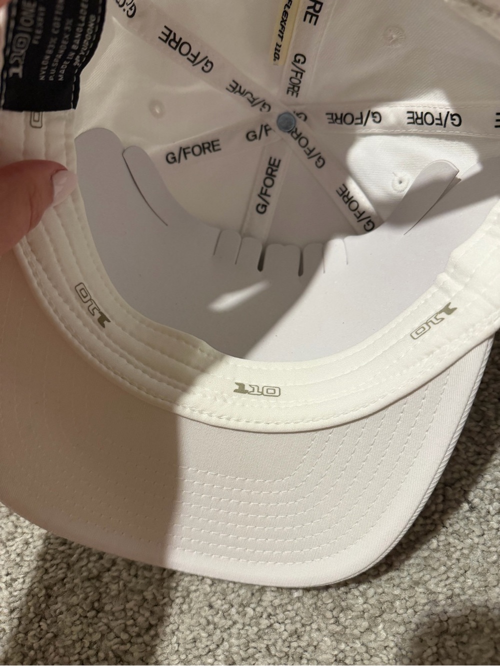G/FORE No 1 Cares Patch Stretch Twill Snapback Golf Hat - Snow - Picture 5 of 7